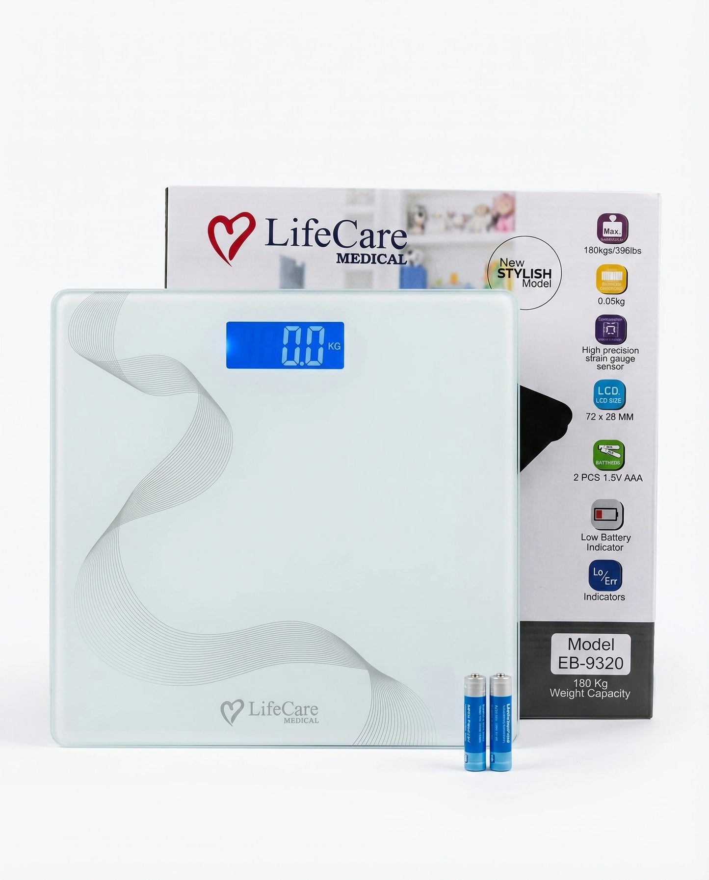 LifeCare Digital Glass Weight Scale EB-9320