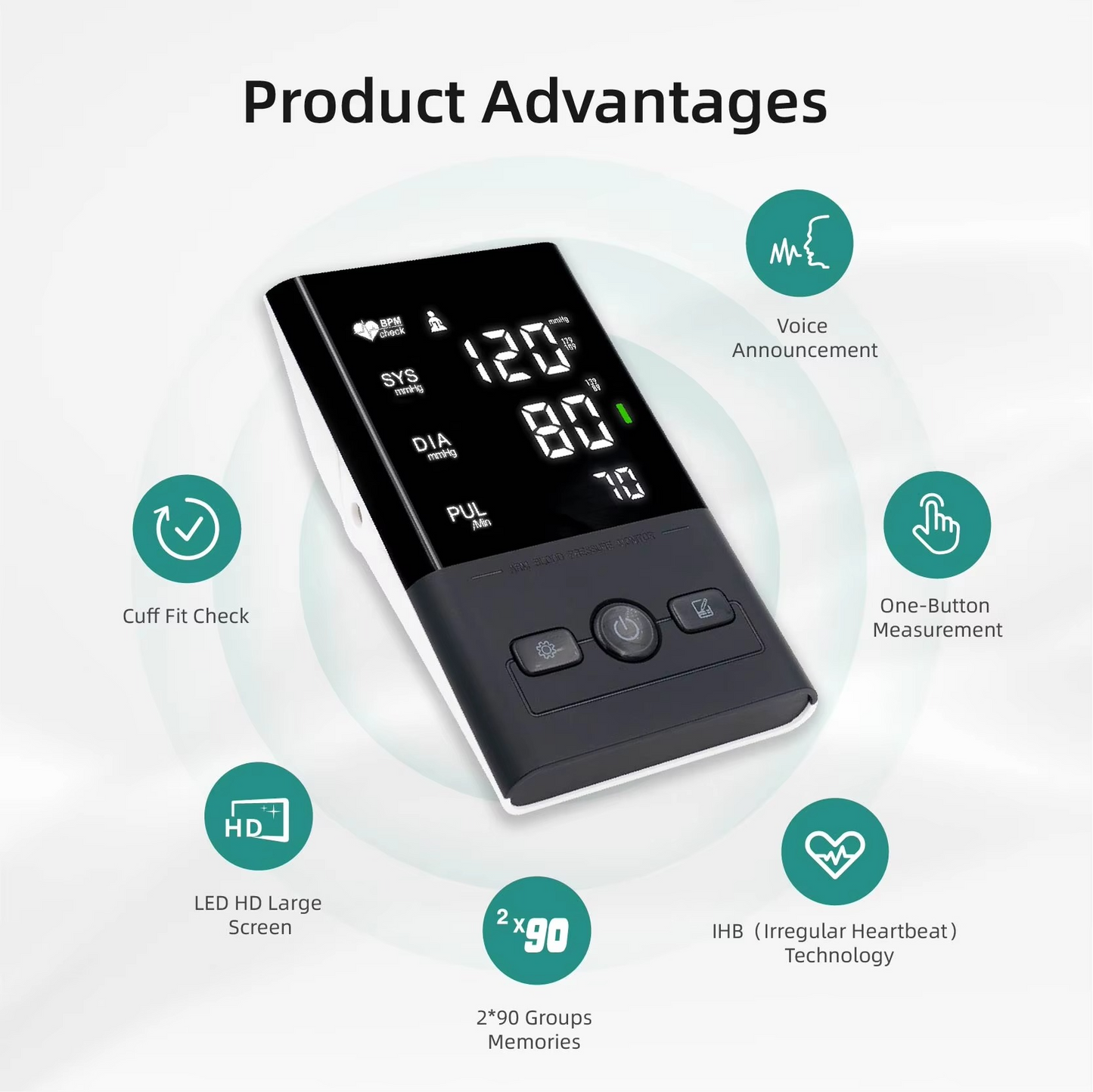 Atom Digital Blood Pressure Monitor with Cuff AT-504