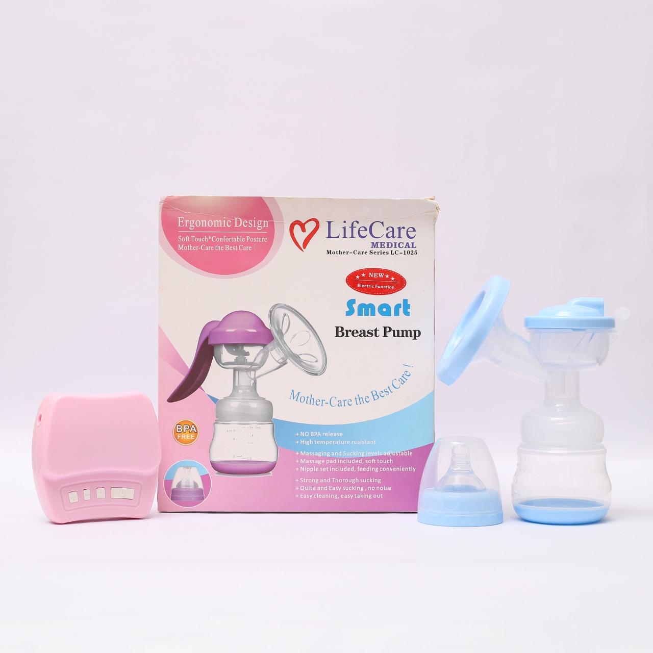 Lifecare electric breast pump. Breastfeeding set.