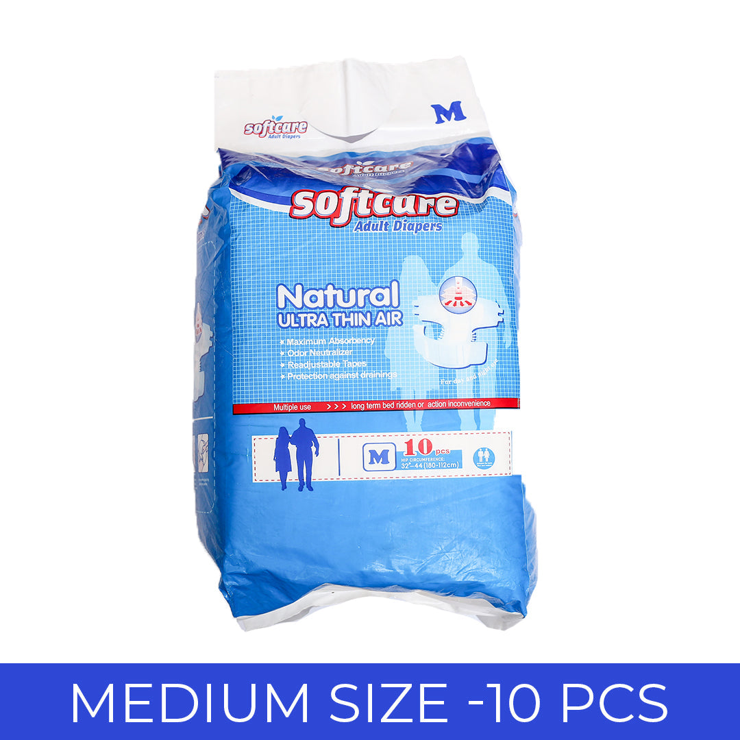 Order Now Soft Care Adult Diaper Medium Size 10 pcs – Lifecare