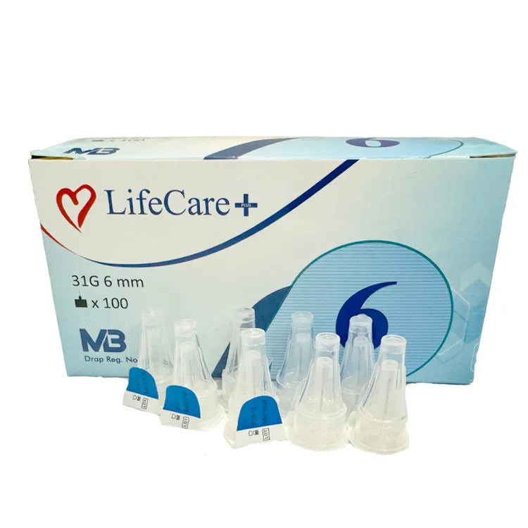 LifeCare Plus Disposable Pen Needles 31G, 6mm