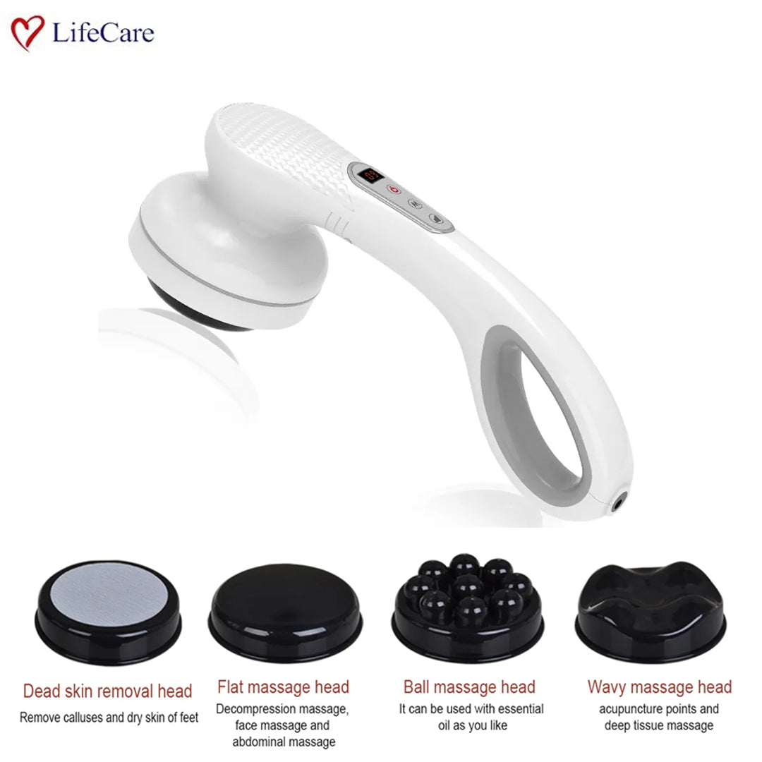 Life Care Body Massager LC-950 Long Handle Easy To Grip, Body Massager best quality white color massager in Pakistan