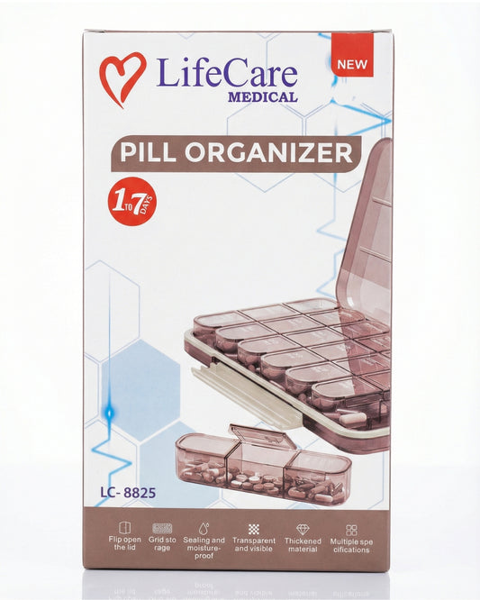 LifeCare Pill Organizer 7 Days (LC-8825) – Weekly Medicine Storage Box