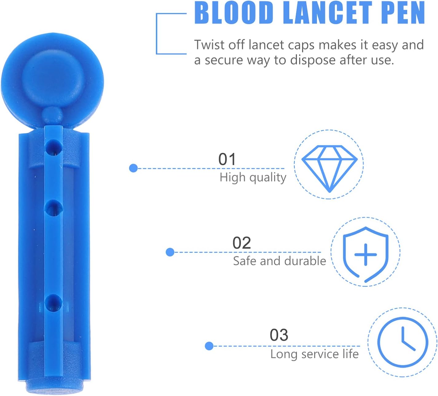 Ucheck Sterile Disposable Blood Sugar Lancets – 50 Pieces