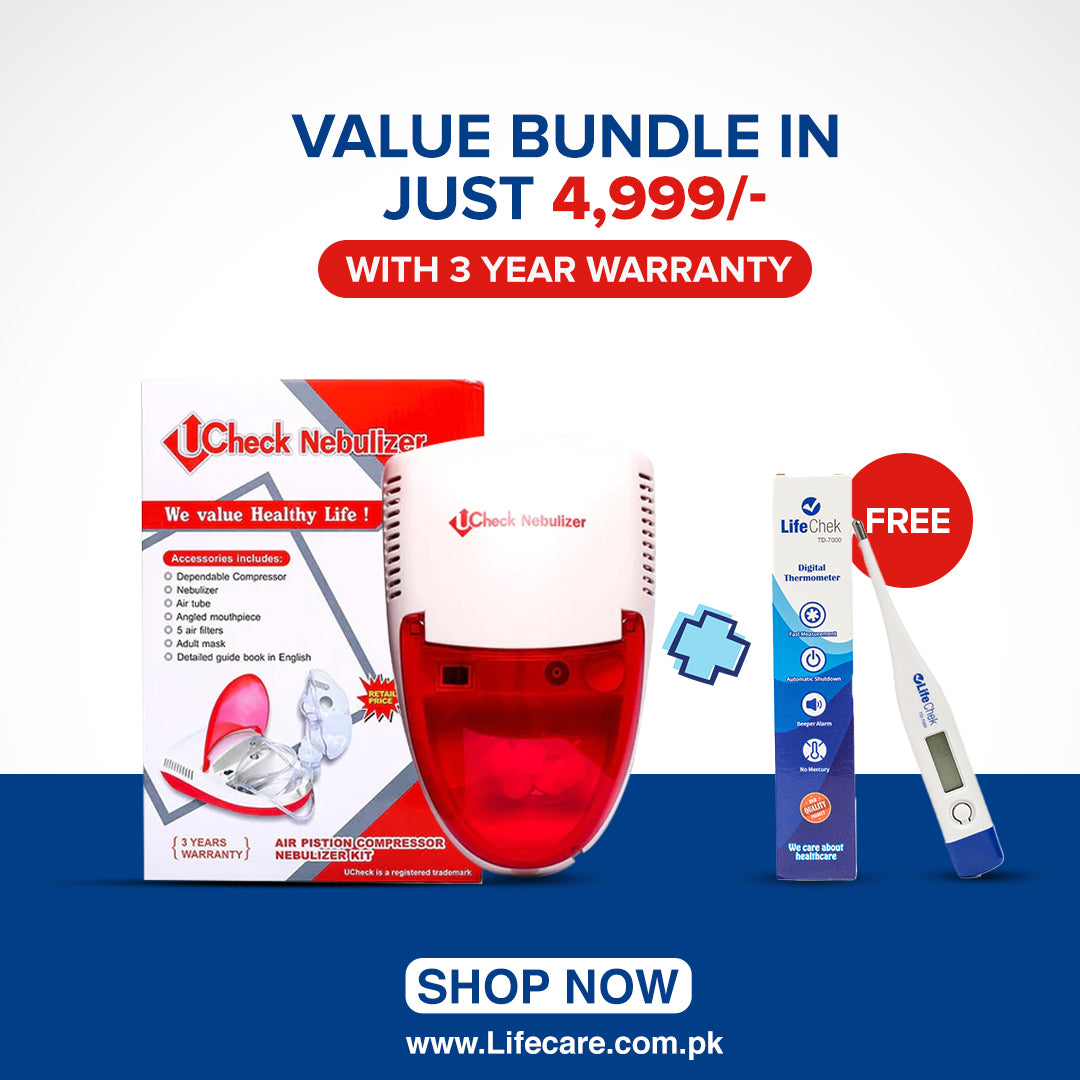 Ucheck Nebulizer + Lifechek Digital Thermometer – Lifecare