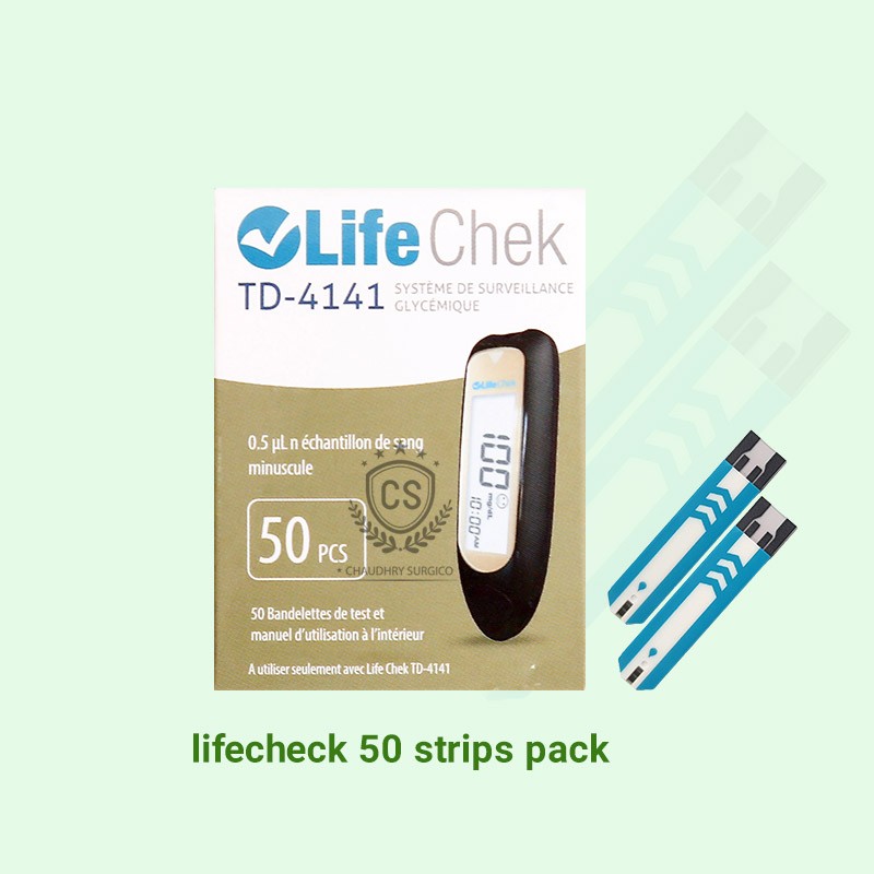 LifeChek Blood Sugar Test Strips – 50 Strips Pack