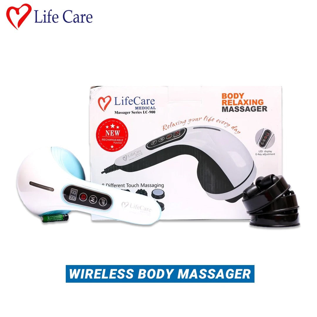 Life Care Wireless Body Relaxing Massager With 3 Heads best massager in pakistan a good quality massager