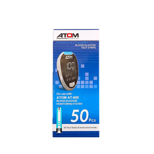 Atom Blood Glucose Test Strips – Pack of 50