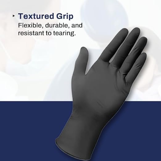 Lifecare textured grip nitrile glove.