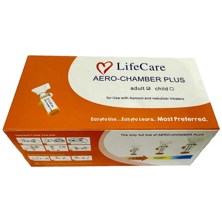 Lifecare inhaler spacer with mask box.