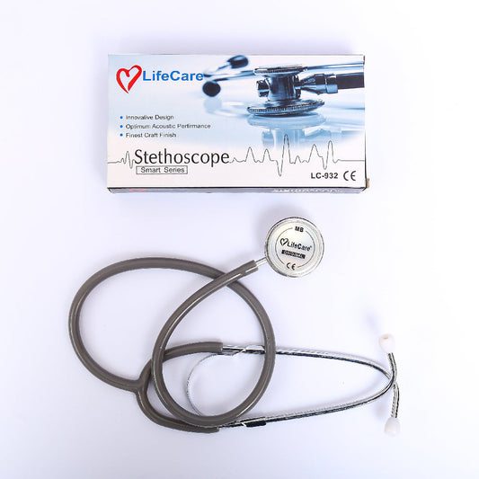 LifeCare LC 932 dual head stethoscope in grey color.