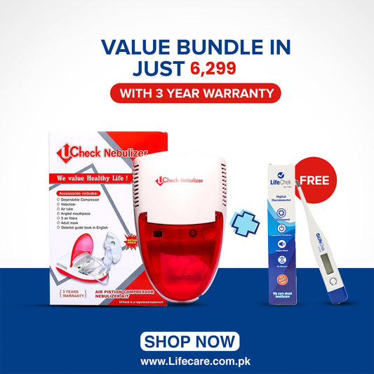 Ucheck Nebulizer + Lifechek Digital Thermometer