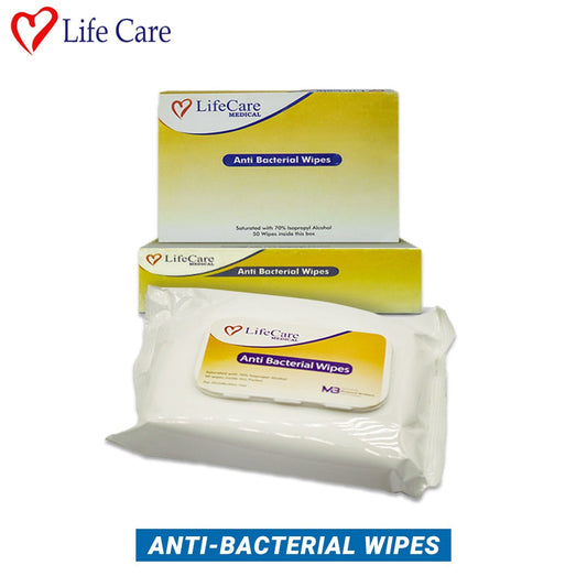 LIFECARE Sanitizing Antibacterial Hand Wipes - 50s