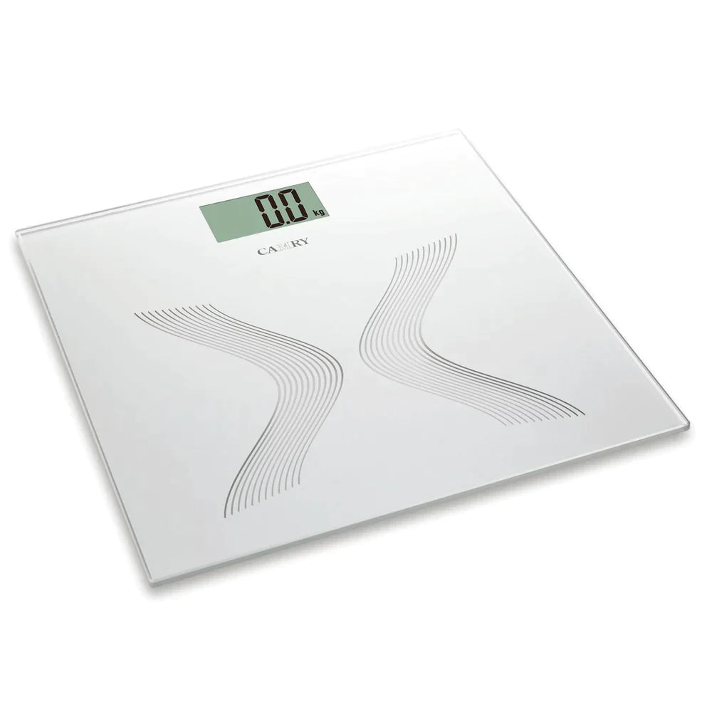 Camry Electronic Personal Scale Weight Machine Digital Glass Bathroom Scale - Black Glass