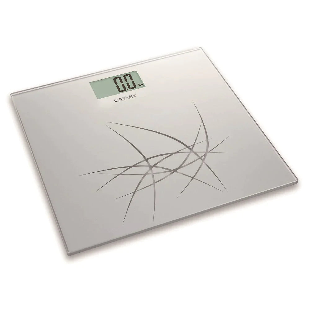 Camry Electronic Personal Scale Weight Machine Digital Glass Bathroom Scale - Black Glass