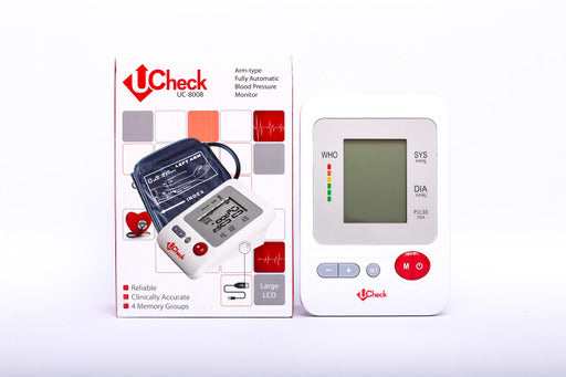 Ucheck Blood Pressure Monitor Upper Arm BP Operator Cuff Machine UC-8008 best price in pakistan