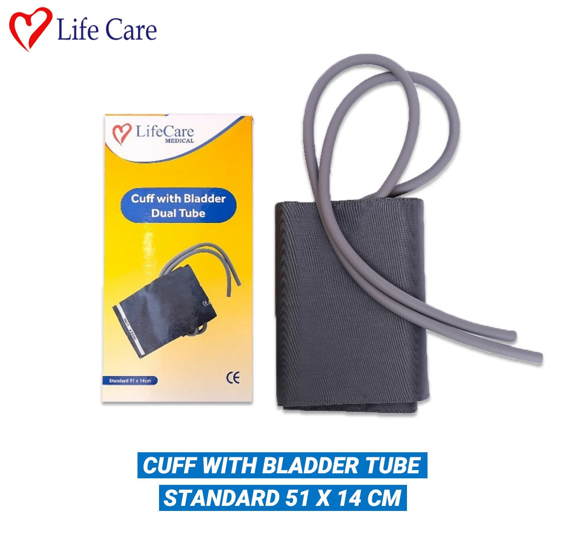 Lifecare bp monitor cuff with dual tube bladder 51 x 14 cm size.