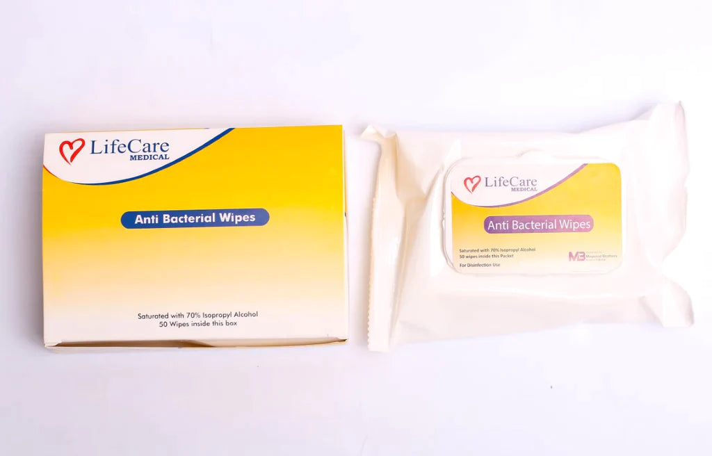 LIFECARE Sanitizing Antibacterial Hand Wipes - 50s