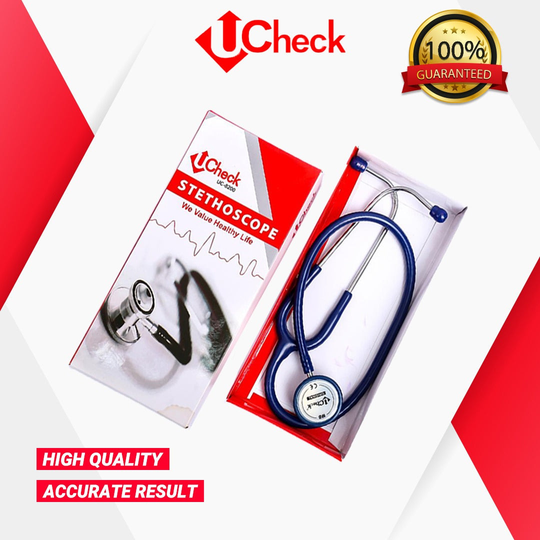 Ucheck Original Double Dual Head Stethoscope-8200 high quality stethoscope price in Pakistan 