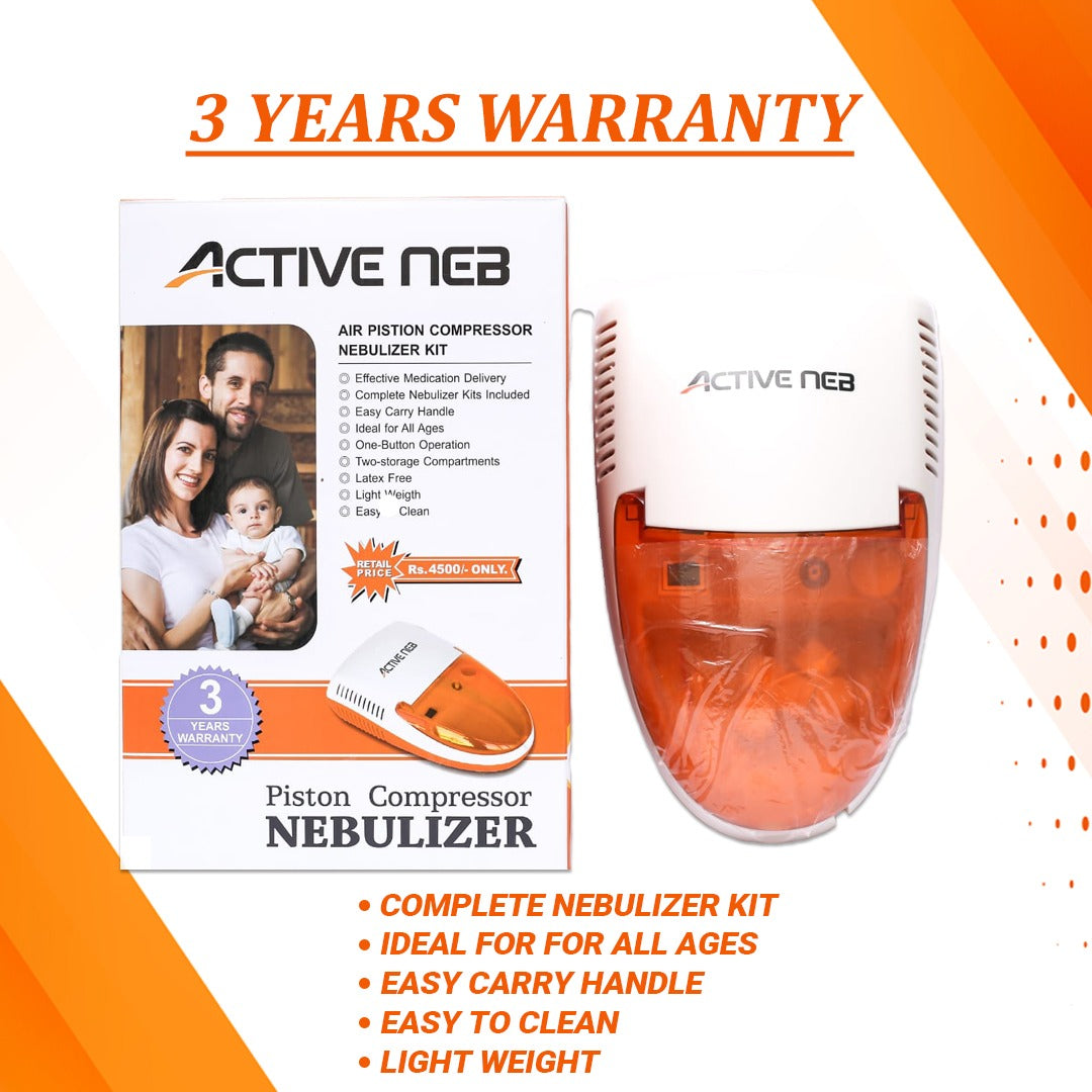 Nebulizer by Active Neb Air Piston Compressor Nebulizer Kit - 3 years warranty