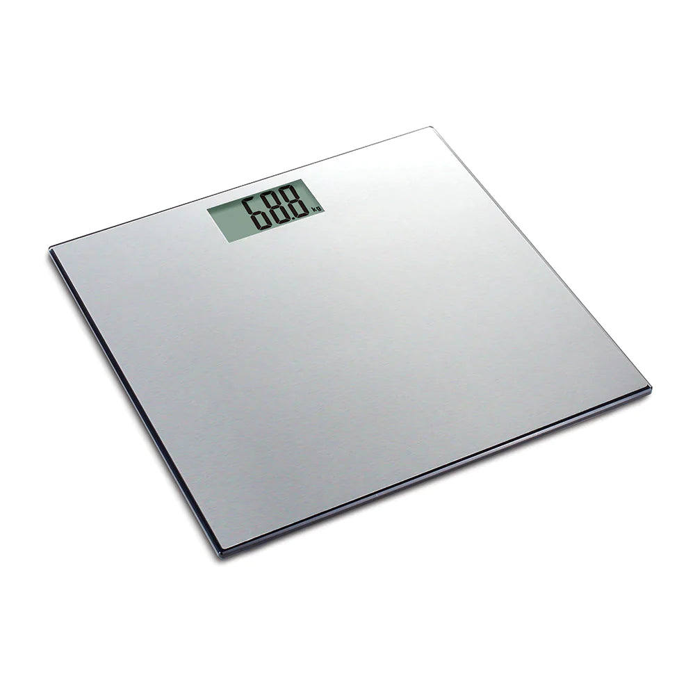 Camry electronic body weight machine in grey color.