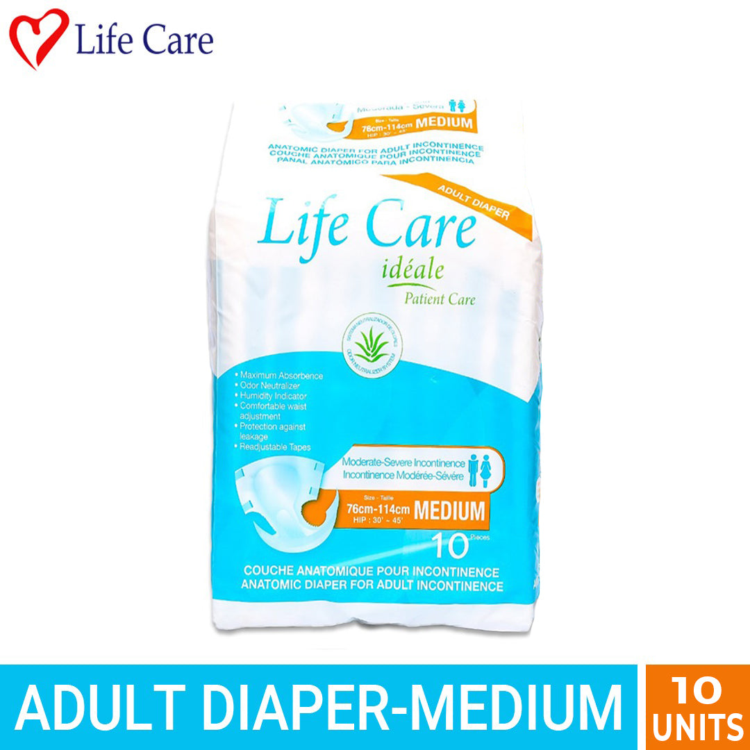 Life Care Adult Patient Diapers Disposable 10s Diapers - Medium size adult diapers price in Karachi Pakistan medium size diapers