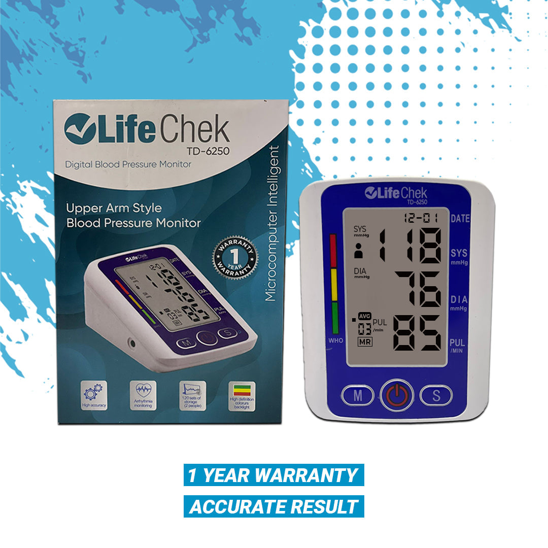 LifeChek TD 6250 upper arm digital blood pressure monitor.