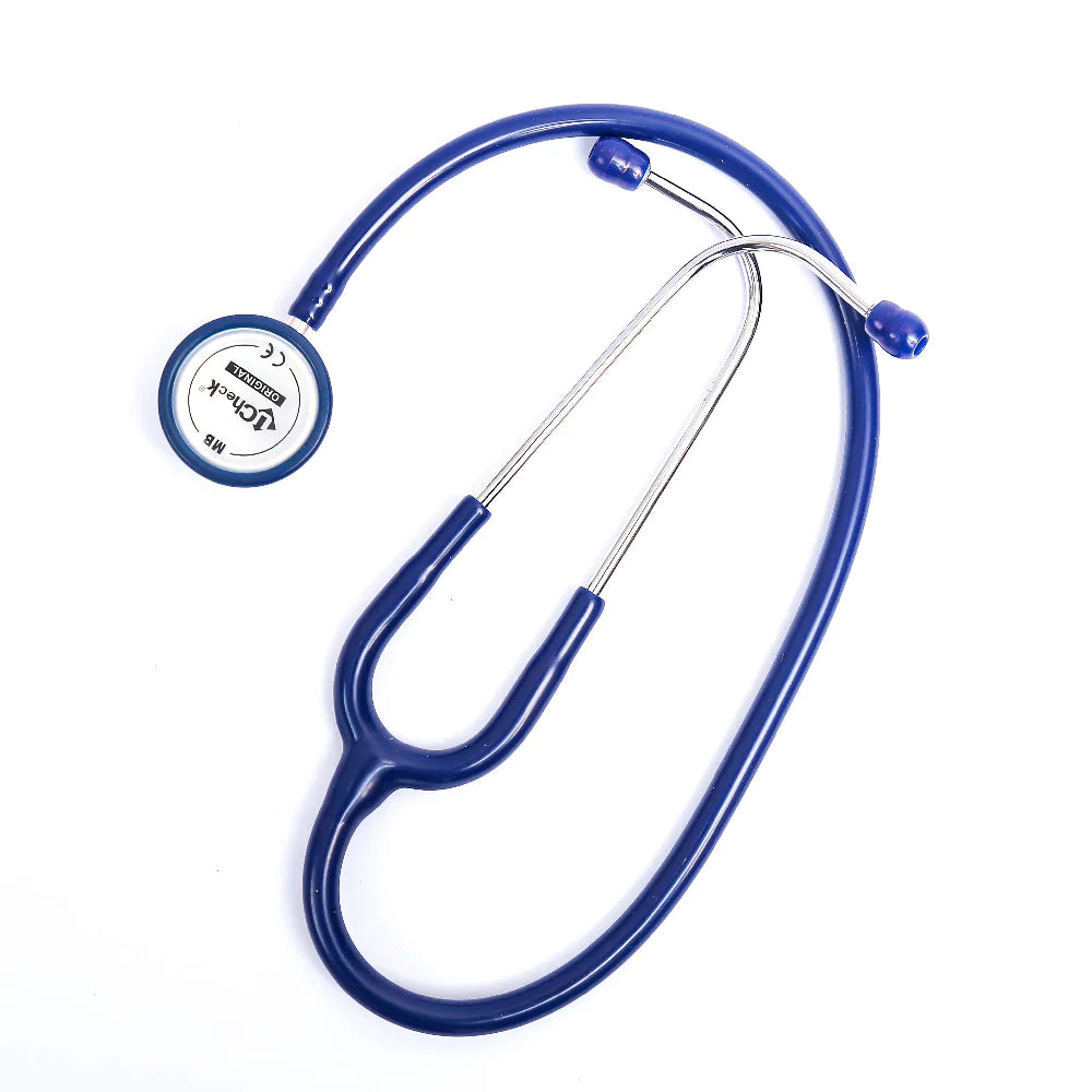 Ucheck UC 8200 dual head stethoscope in blue color.