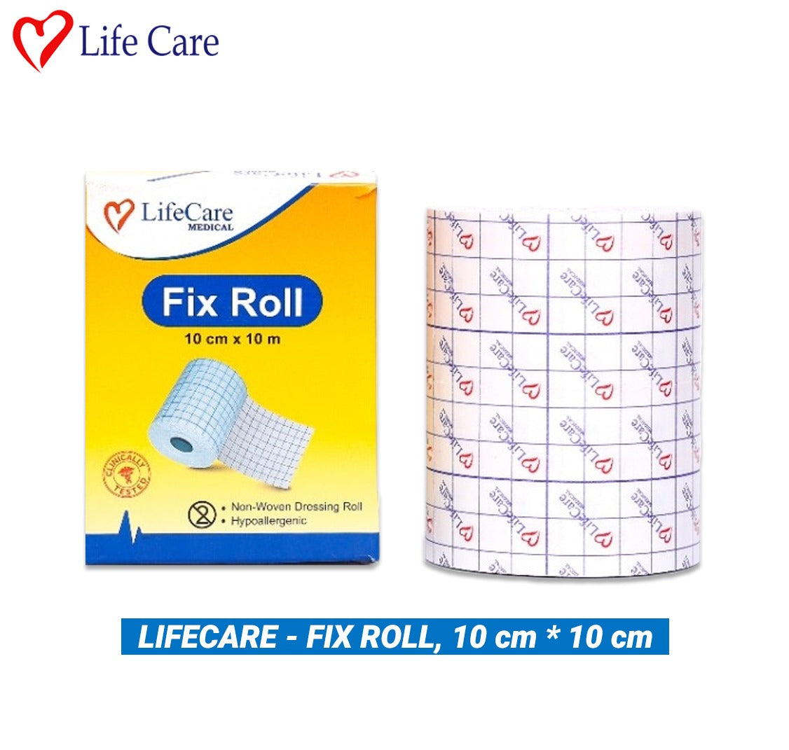 LifeCare non woven wound dressing fix roll tape 10 cm x 10m.